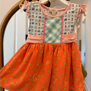 Matilda Jane Orange and Blue Kids Dress